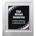 Stars & Stripes Acrylic Square Paperweight / Award - 3 3/4"x3 3/4"